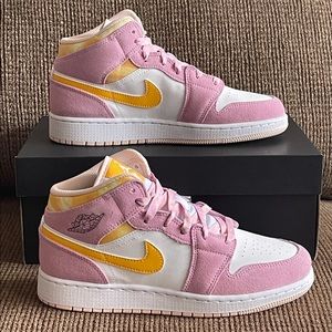 Jordan Athletic Shoes Pink and Yellow